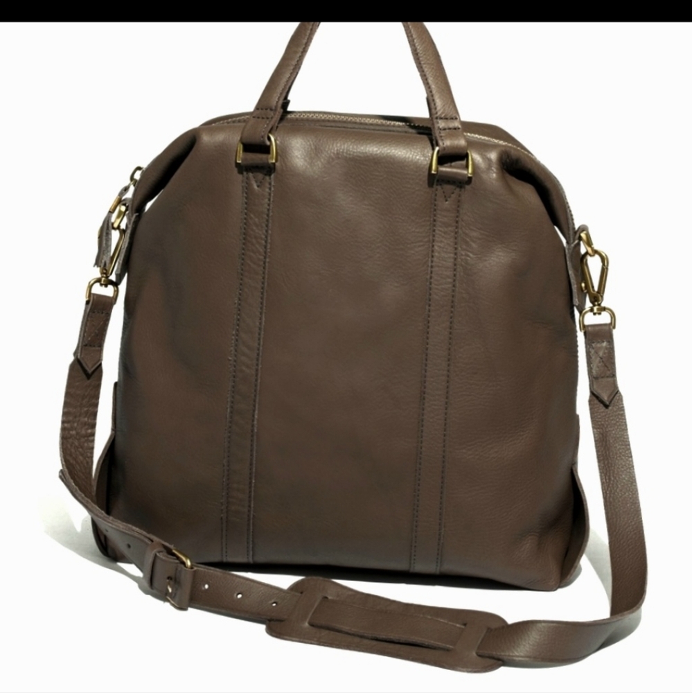 Madewell Tall Glasgow Satchel in Brown Taupe